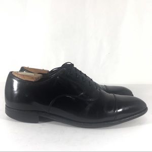 Johnston & Murphy Cap Toe Black Leathr Oxford shoe